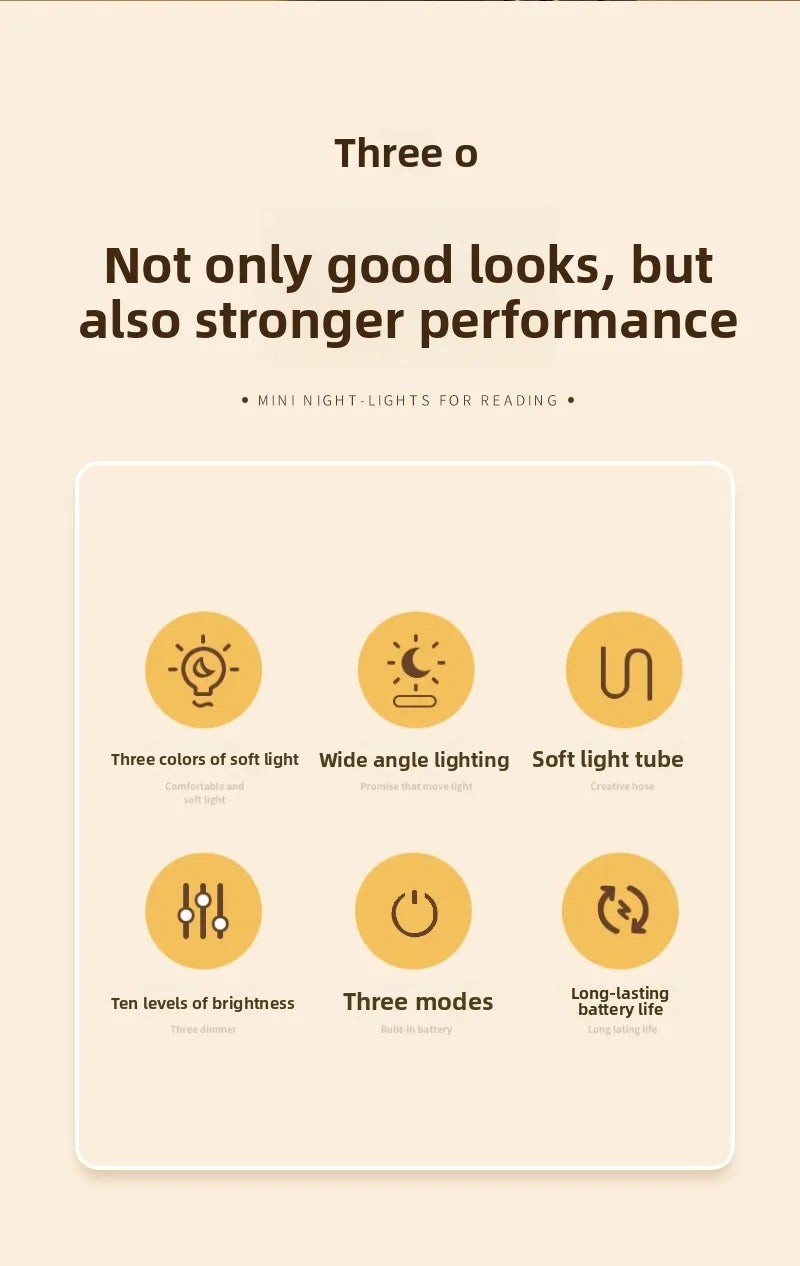 Caddy Co. Rechargeable LED Clip Light - USB Study & Reading Lamp