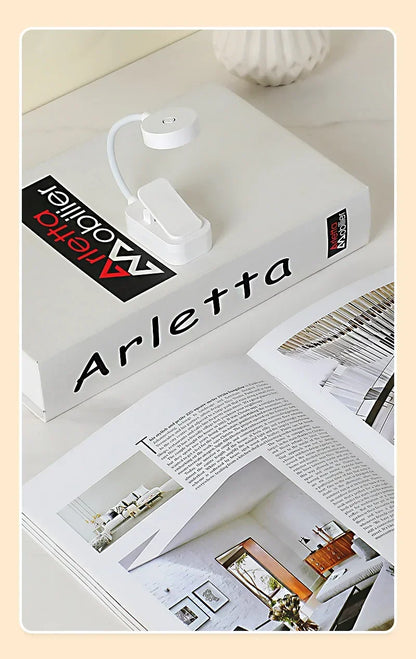 Caddy Co. Rechargeable LED Clip Light - USB Study & Reading Lamp