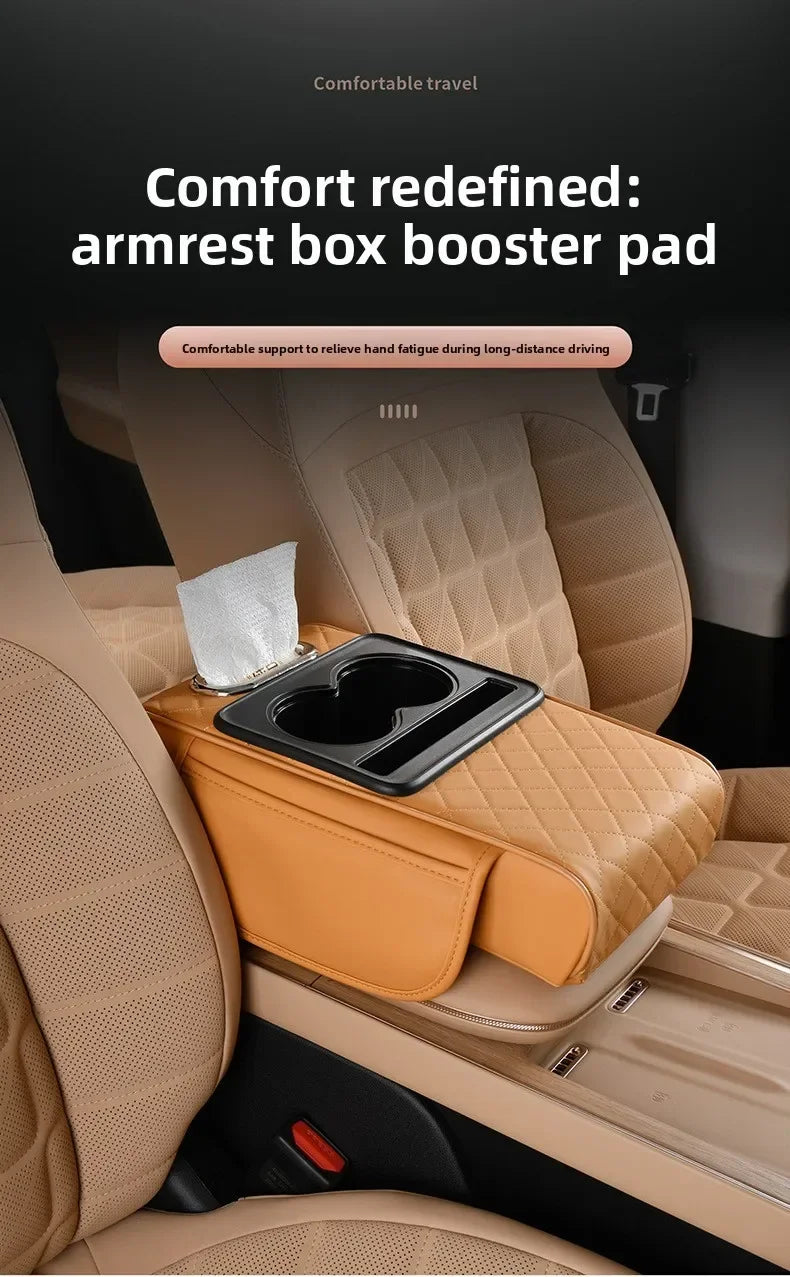 Caddy Co. 4-in-1 Premium Console Organizer - Universal Car Armrest Storage