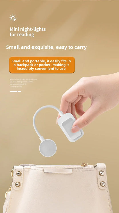 Caddy Co. Rechargeable LED Clip Light - USB Study & Reading Lamp