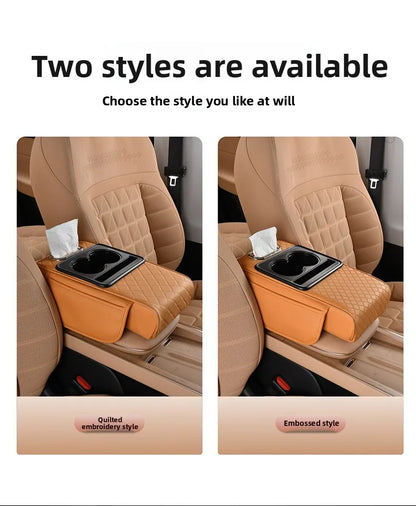 Caddy Co. 4-in-1 Premium Console Organizer - Universal Car Armrest Storage