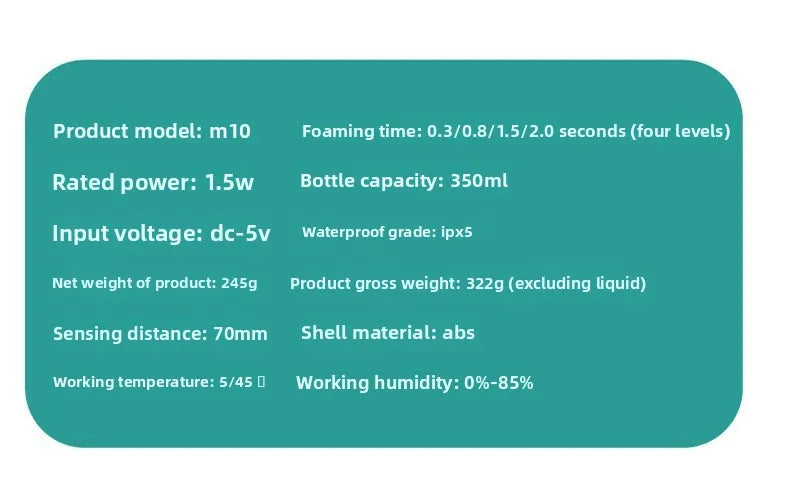Caddy Co. TouchFree Pro - Automatic Foam Soap Dispenser with 4 Adjustable Settings