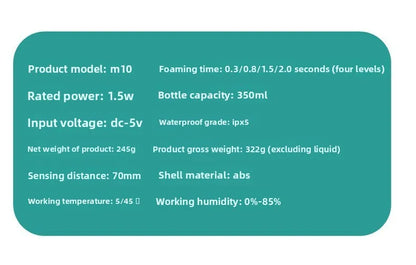Caddy Co. TouchFree Pro - Automatic Foam Soap Dispenser with 4 Adjustable Settings